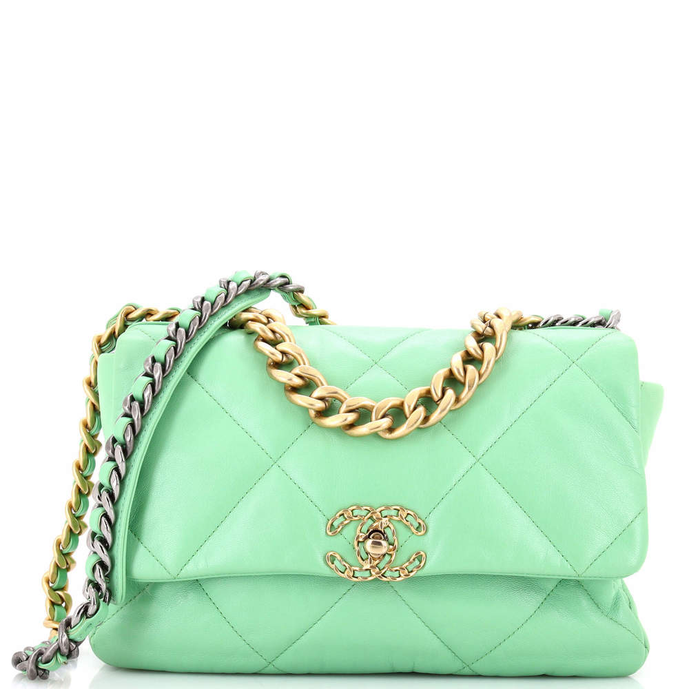 Chanel Large 19 Flap Bag Quilted Leather